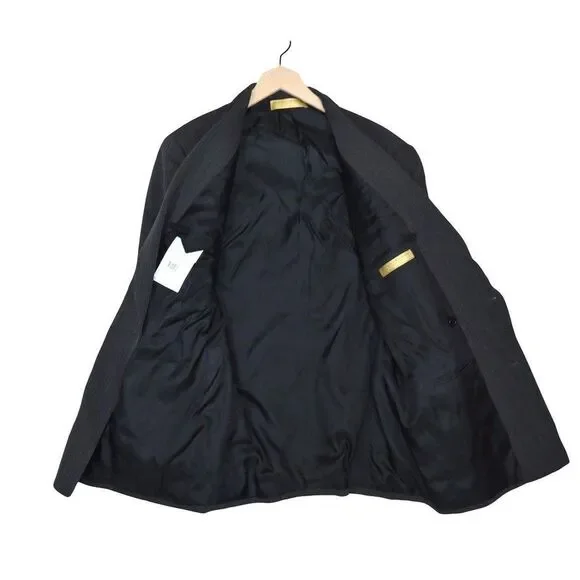 Vintage Donna Karan Signature Blazer 40 R Made in Italy 100% Wool Double Breast - Picture 5 of 10